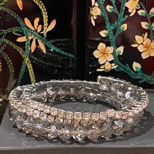 Elegant Crystal Coil Bracelet